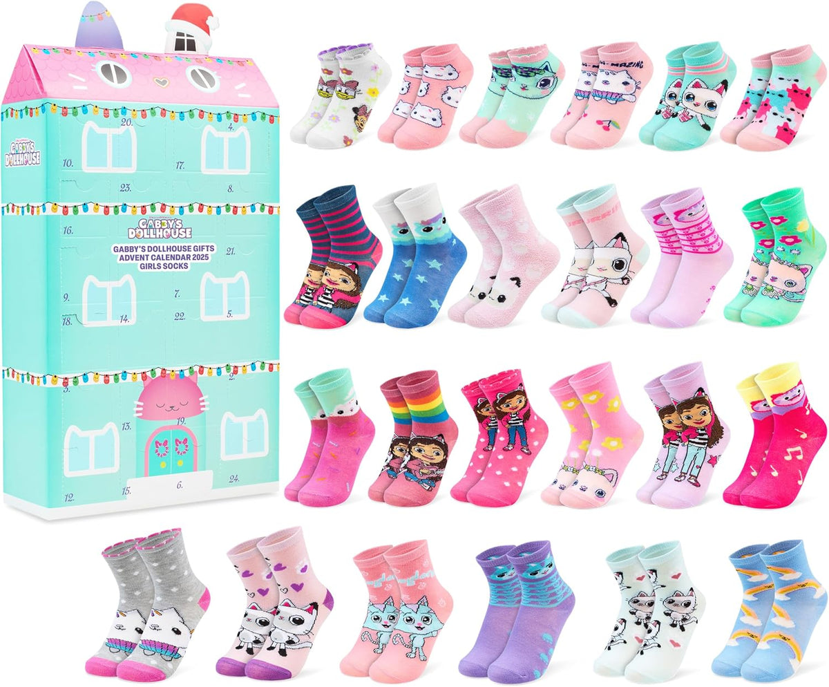 Kalendarz adwentowy skarpet Get Trend Gabby’s Dollhouse 2025 – 24 pary