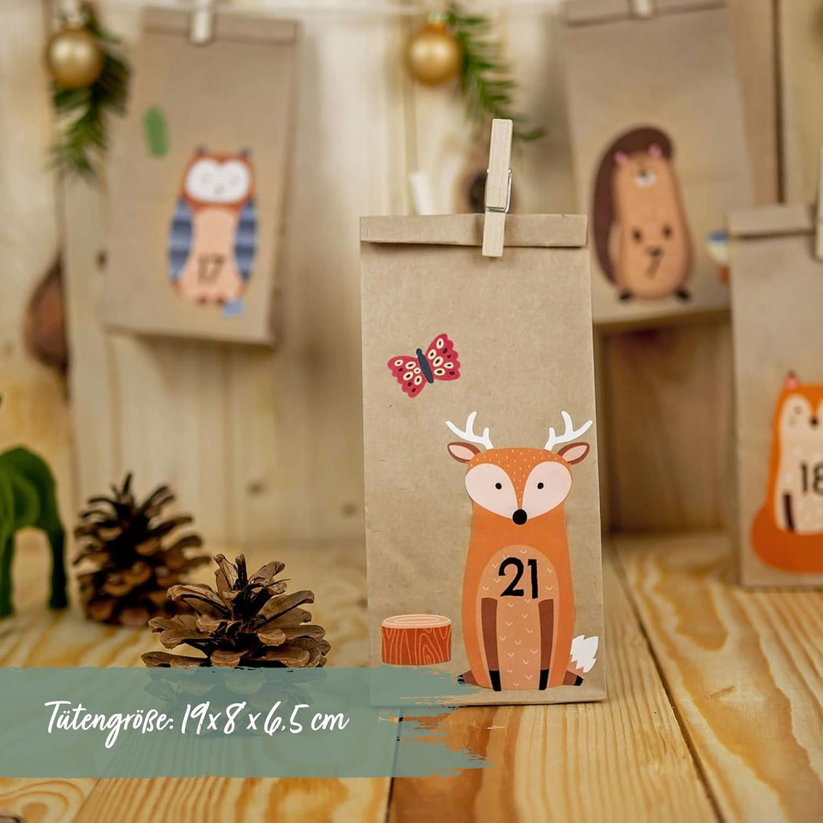 Papierdrachen DIY kalendarz adwentowy do wypełnienia – Zwierzęta