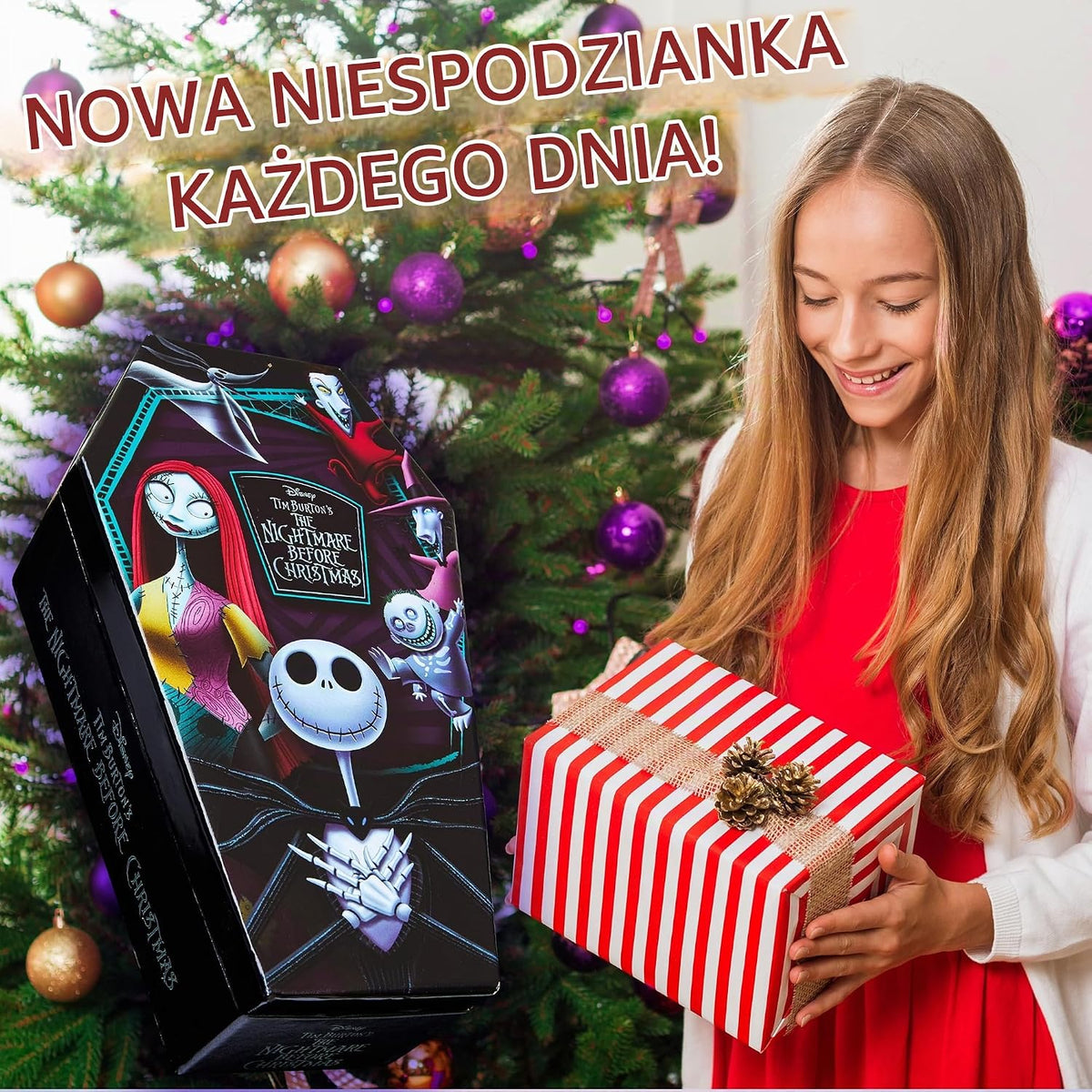 Disney Disney Stitch Kalendarz adwentowy 2024 dla dziewczynek – bransoletka z charmsami, biżuteri