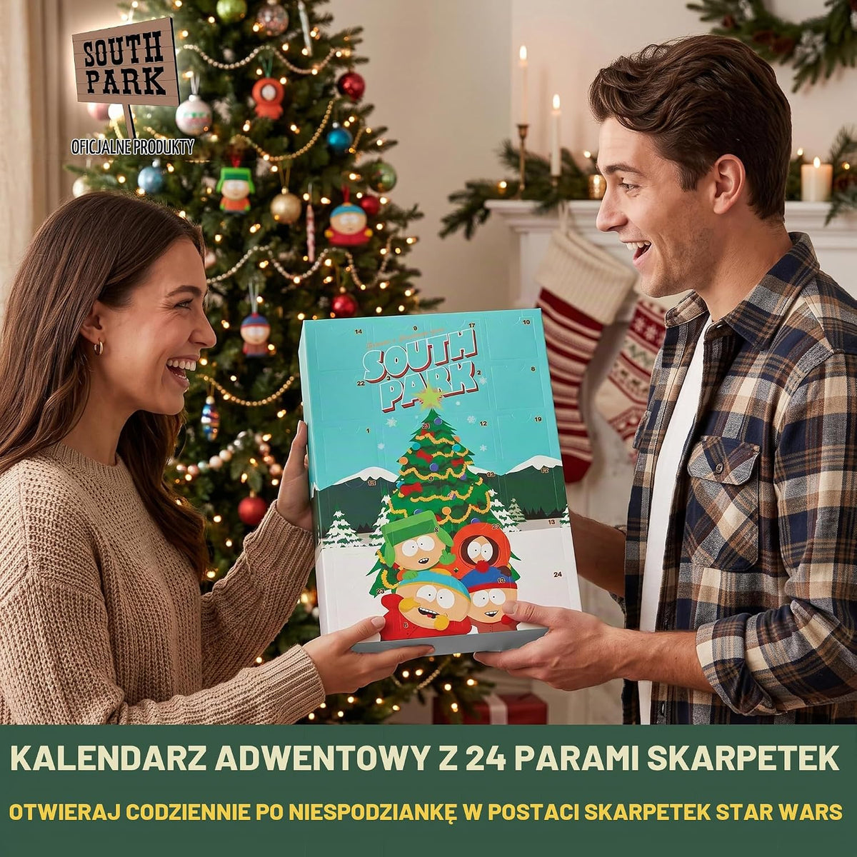 Get Trend Get Trend South Park Skarpety Kalendarz adwentowy 2026 dla mężczyzn i