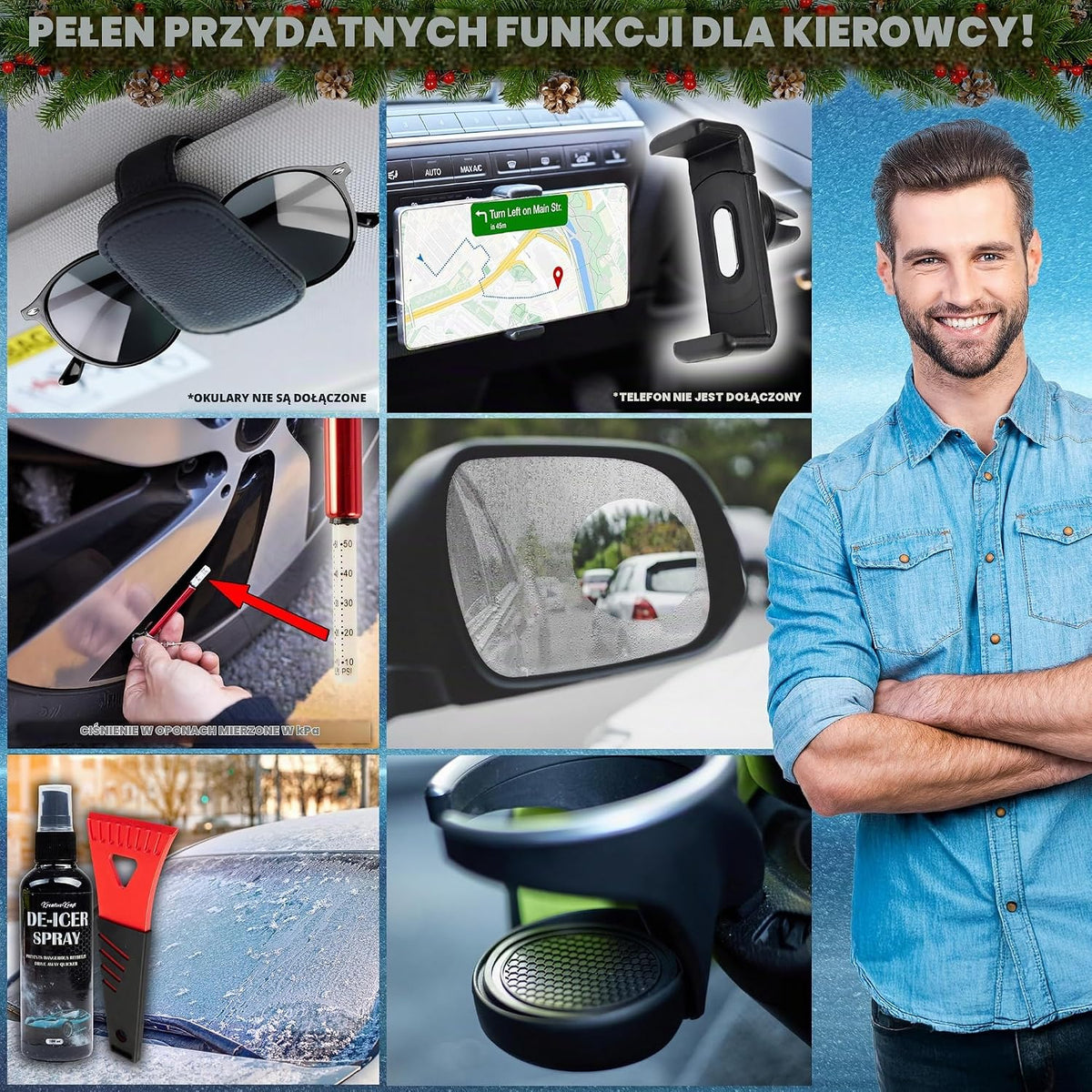 KreativeKraft KreativeKraft Akcesoria samochodowe, kalendarz adwentowy 2025, dla mężczyzn, kobiet, nasto