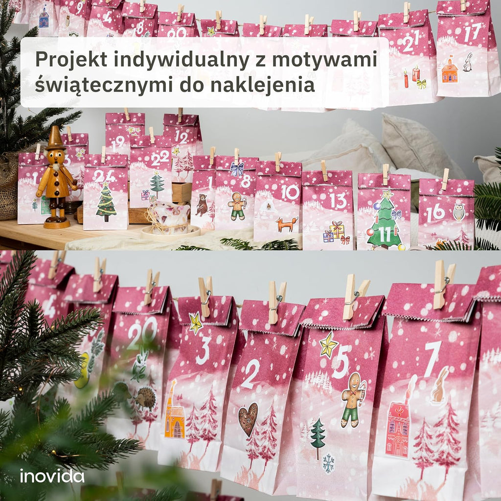 Kalendarz adwentowy do napełniania dla dzieci i dorosłych – wzór 2