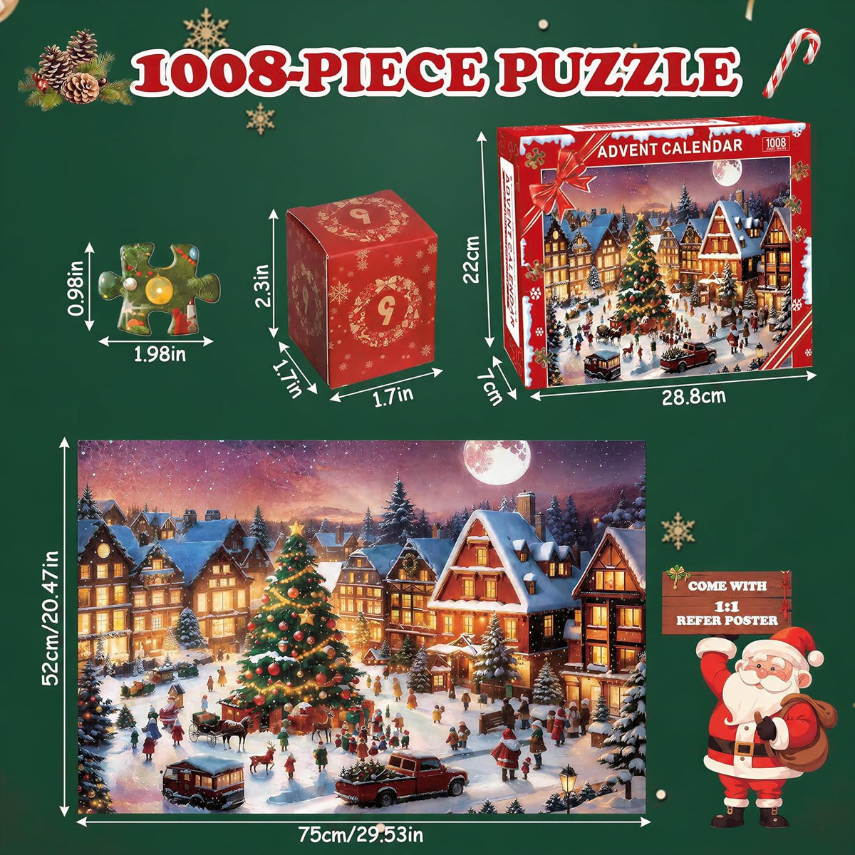Bszatan Kalendarz Adwentowy 2026 Puzzle – 75 x 52 cm