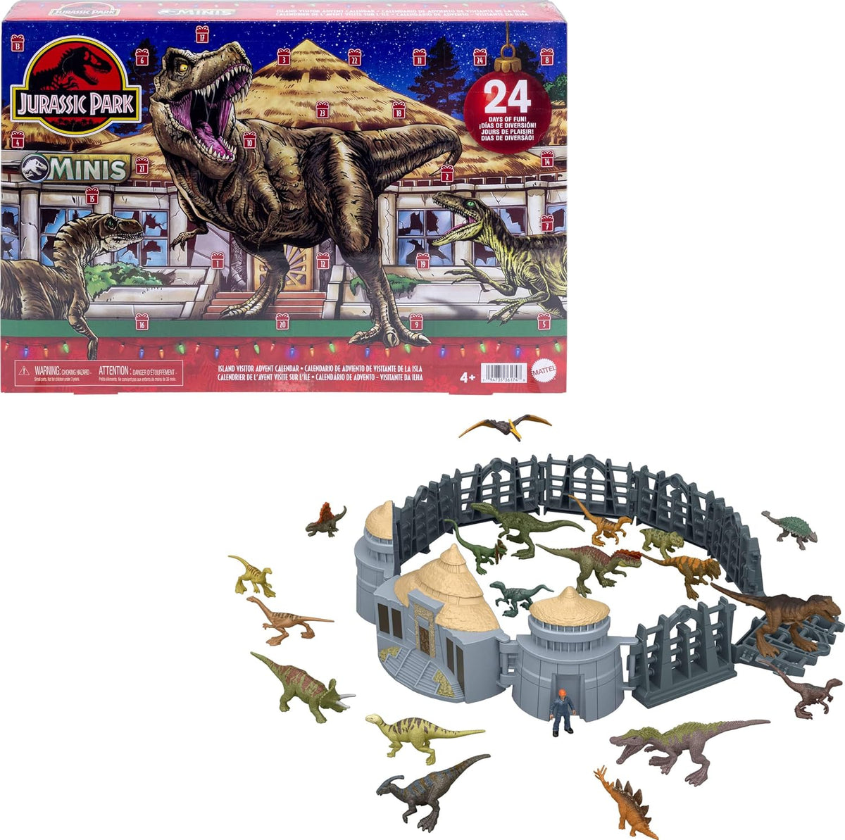 Mattel Jurassic World Kalendarz adwentowy – 19 mini dinozaurów