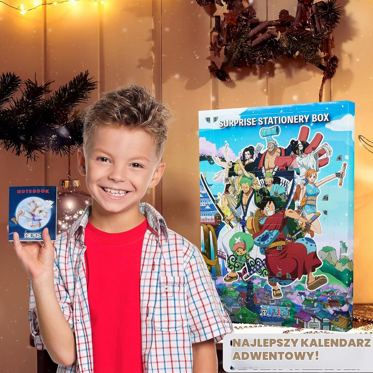 One Piece Kalendarz adwentowy – 24 gadżety i artykuły papiernicze