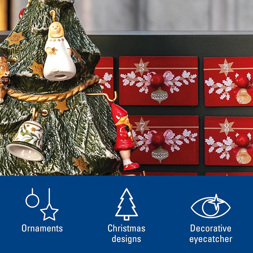Villeroy & Boch Villeroy & Boch Christmas Toys Memory Kalendarz Adwentowy 3D, Wielokolorowy, 25 x 32 x 43 