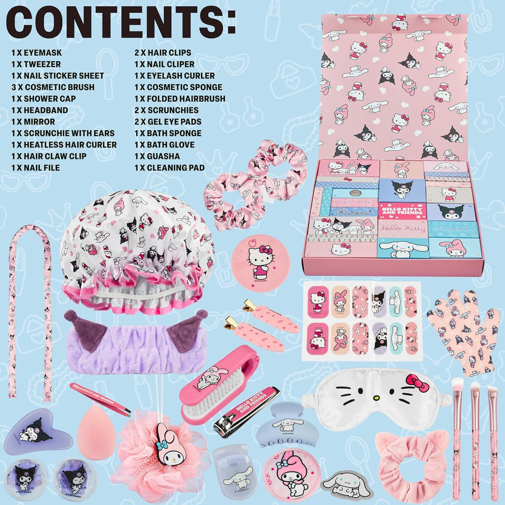 Get Trend Get Trend Hello Kitty Sanrio Kalendarz adwentowy 2025, Zestaw upominkowy dla kobiet i nast