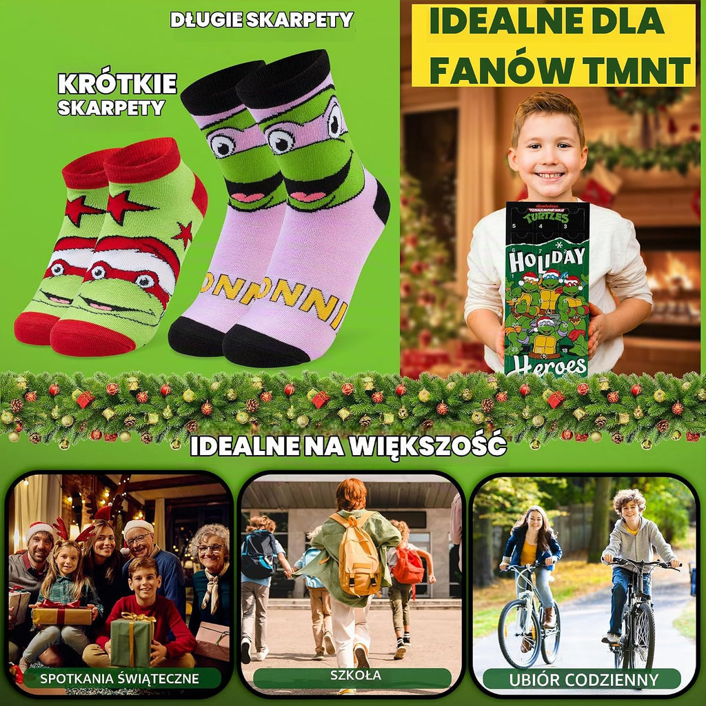 Get Trend Wojownicze Żółwie Ninja Skarpety Kalendarz adwentowy 2026