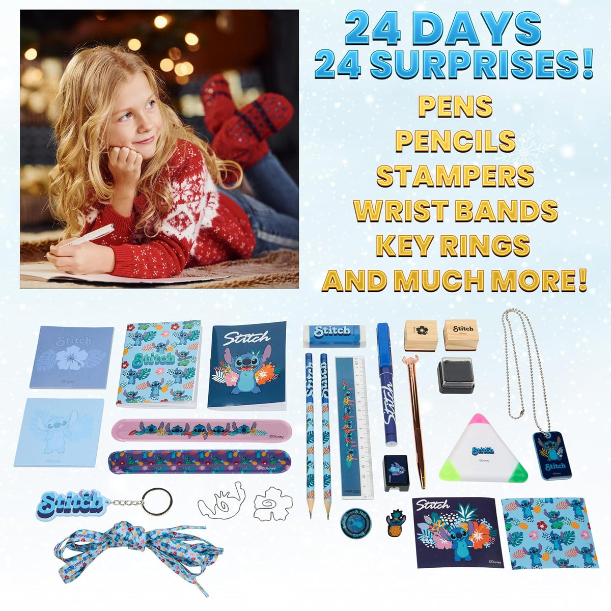 DISNEY Disney Stitch Adwent Calendar Stacjonarne Wielobarwność