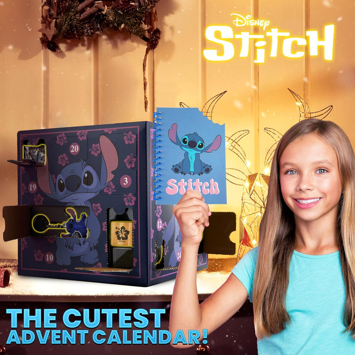 DISNEY Kostka do kalendarza Adwent Stitch Wielobarwność