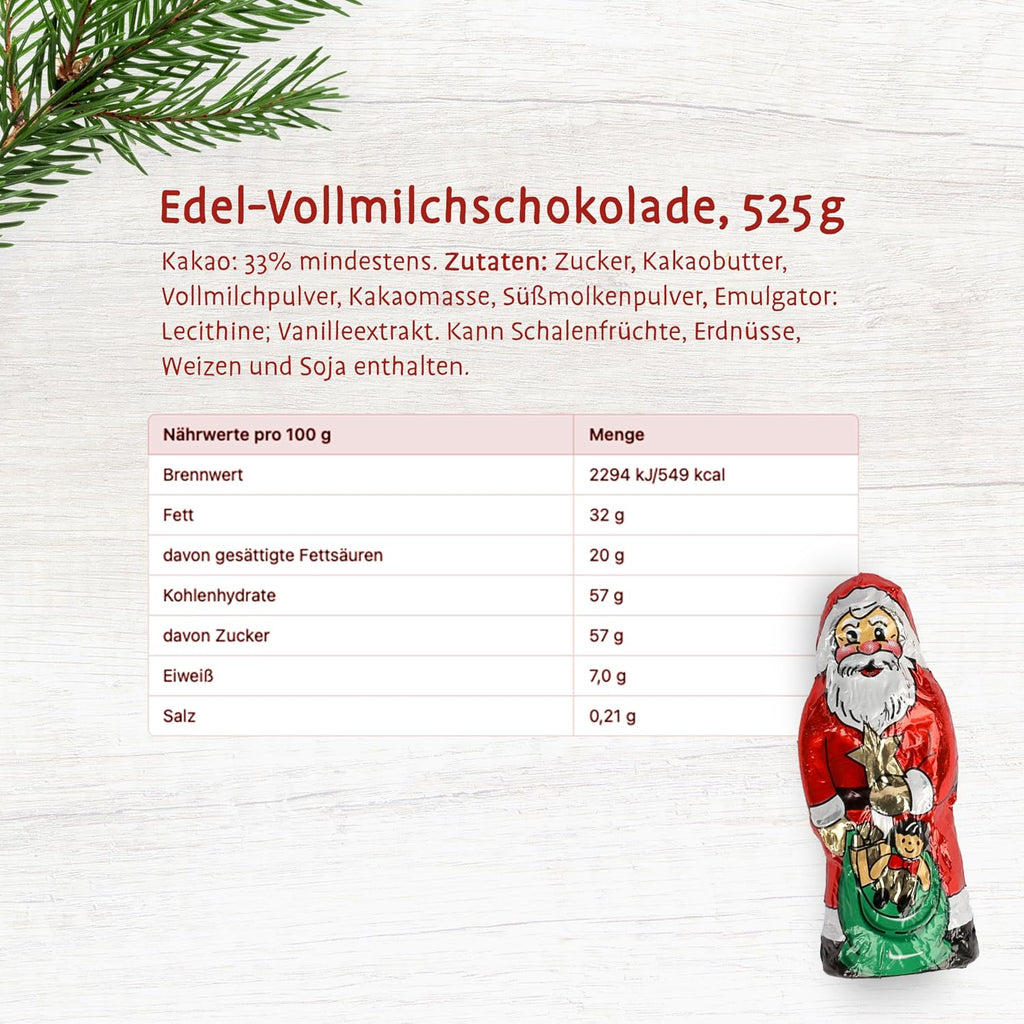 Riegelein Riegelein Solidny Święty Mikołaj w puszce, 525 g (70 sztuk) - Fairtrade czekolada mleczna 