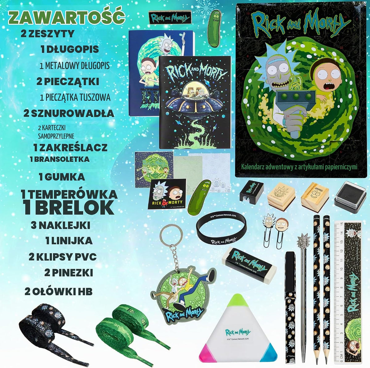 RICK AND MORTY Kalendarz adwentowy – 24 gadżety z multiwersum