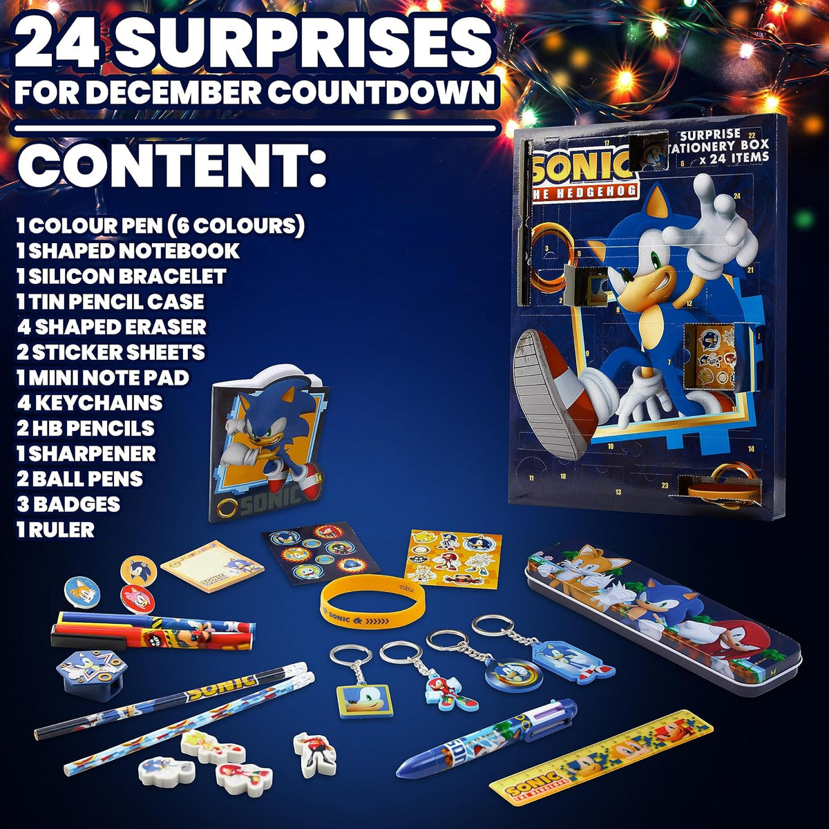 Sonic The Hedgehog Kalendarz adwentowy 2024 dla dzieci i młodzieży