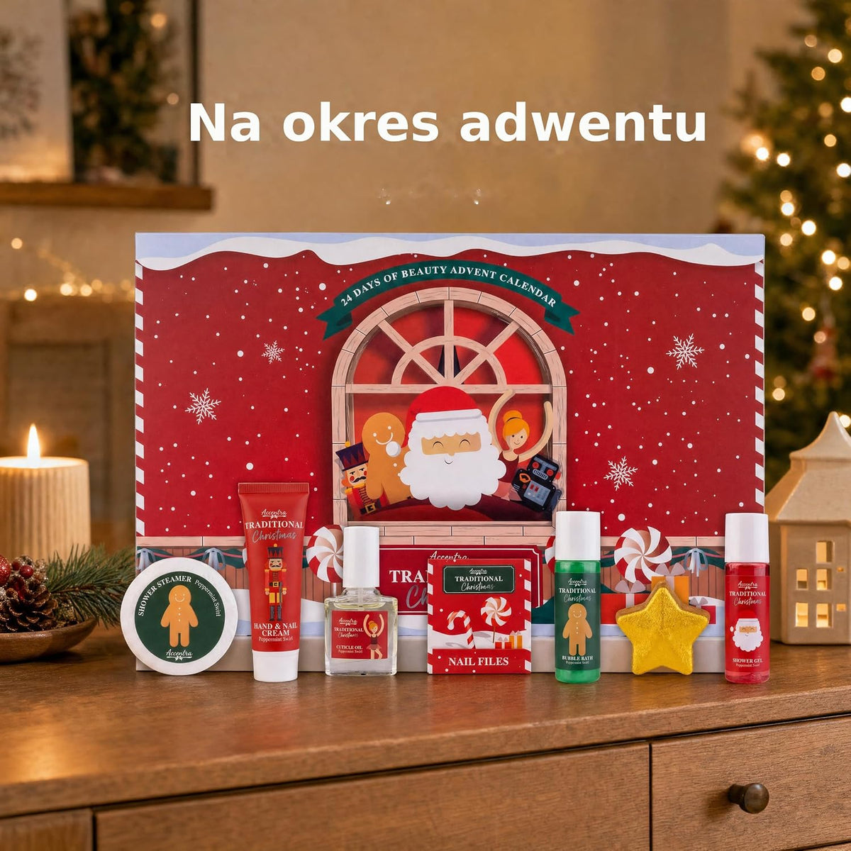 accentra Accentra Kalendarz adwentowy Beauty 2025 z 24 produktami wellness i pielęgnacji ciała – ka