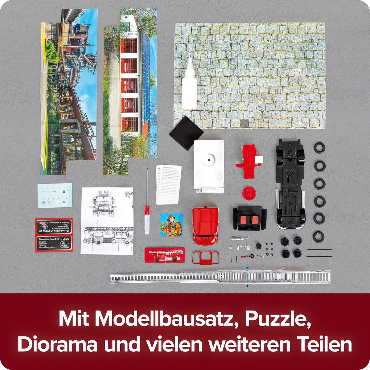 FRANZIS 67206 Kalendarz adwentowy straż pożarna Mercedes L1519 1:43
