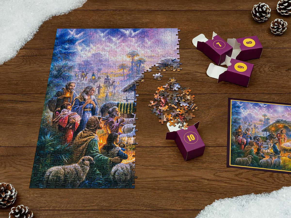 Mindmade Kalendarz adwentowy z puzzlami – szopka autorstwa Abrahama