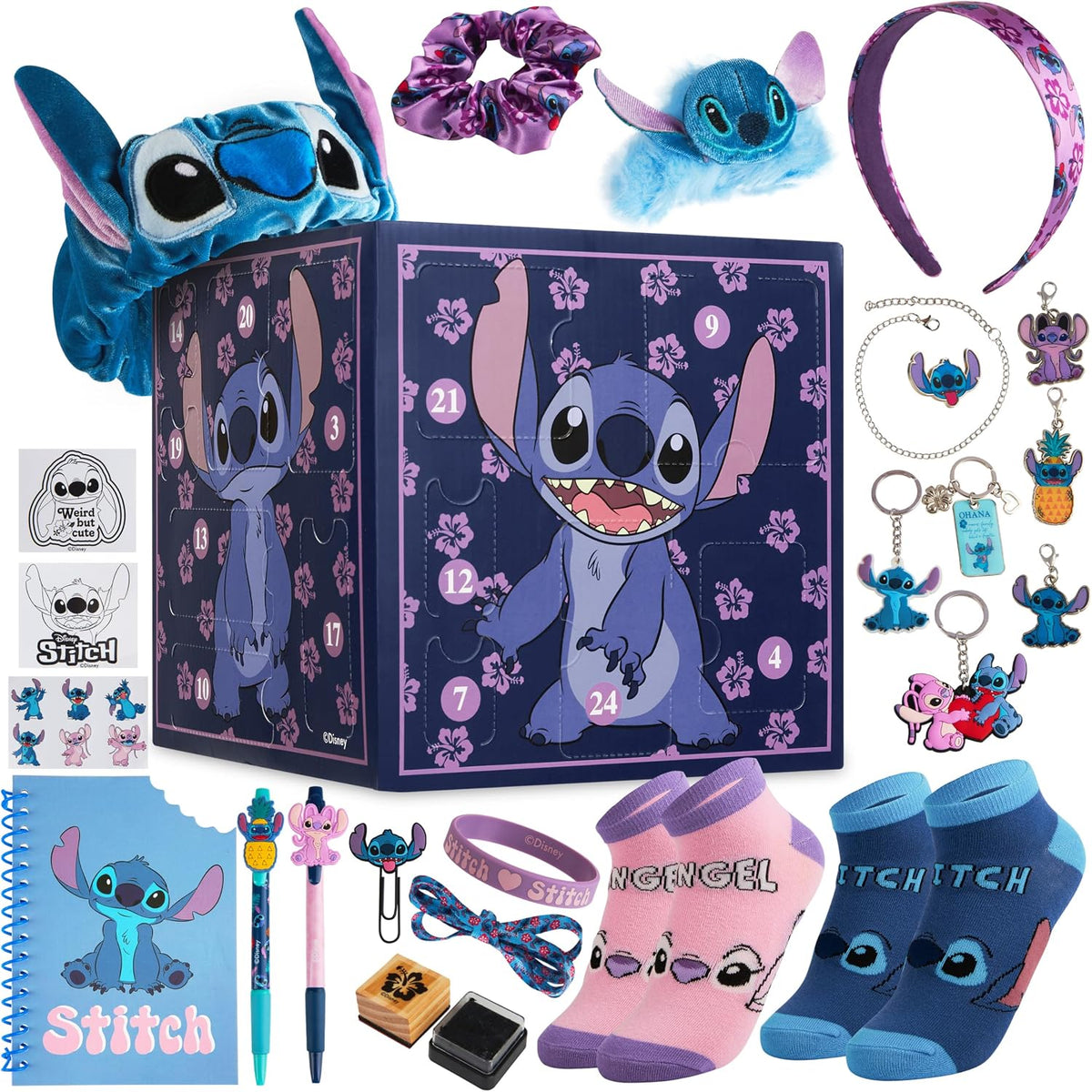 DISNEY Kostka do kalendarza Adwent Stitch Wielobarwność