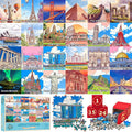 Kalendarz adwentowy puzzle – słynne budowle świata, 1008 elementów