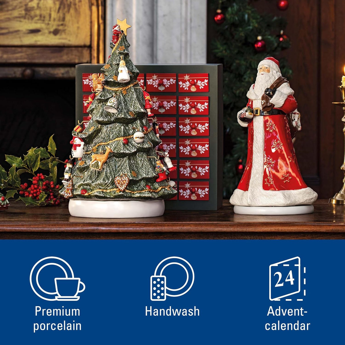 Villeroy & Boch Villeroy & Boch Christmas Toys Memory Kalendarz Adwentowy 3D, Wielokolorowy, 25 x 32 x 43 