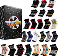 Get Trend Get Trend Kalendarz adwentowy Skarpetki Hot Wheels 2025 dla chłopców UK 9-13, 24 pary codz
