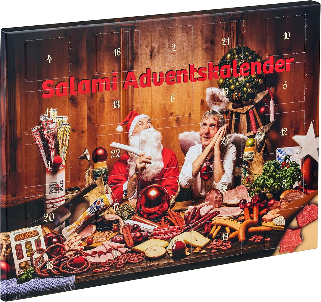 Pikanten WURSTBARON Pikantne Salami Kalendarz Adwentowy – 24 mini gwiazdki i serduszka kiełbasiane,
